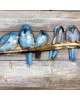 Blue Birds - Painted Timber Art