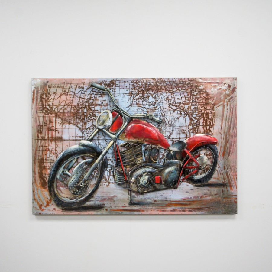 3D Metal Wall Art - Motorbike