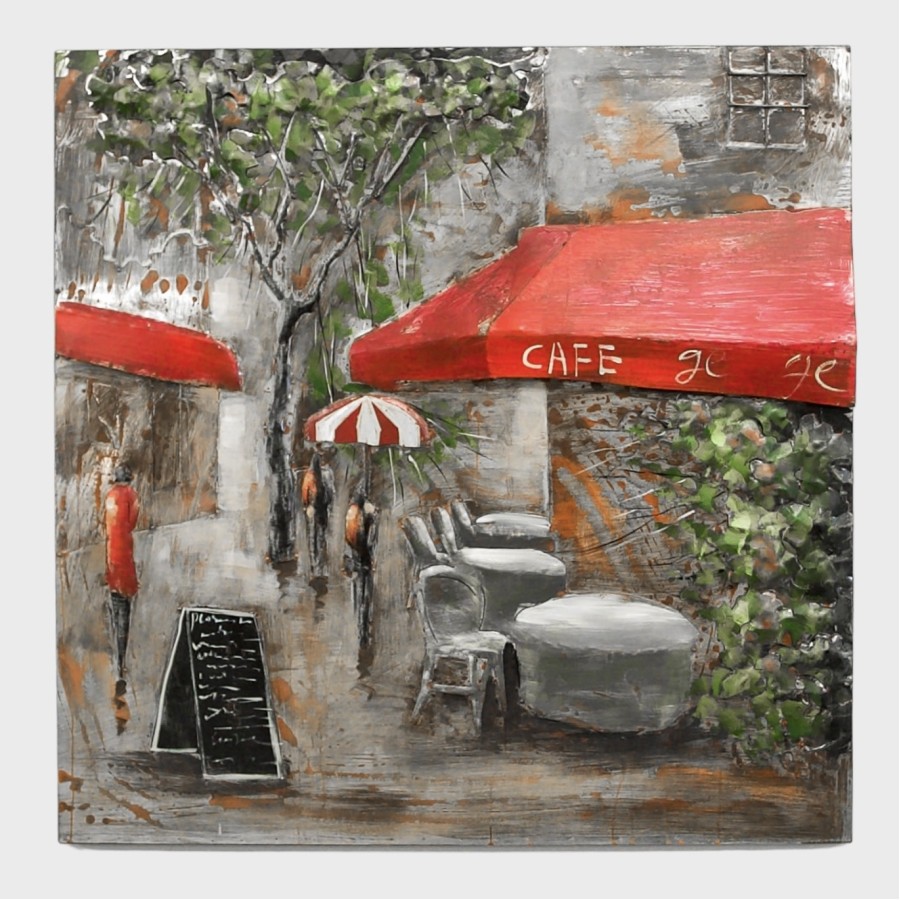 3D Metal Wall Art - French Cafe