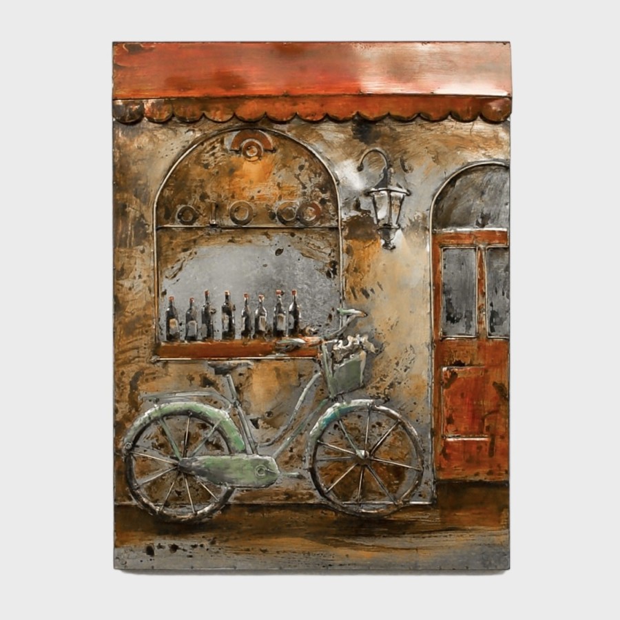 3D Metal Wall Art - Green Bike