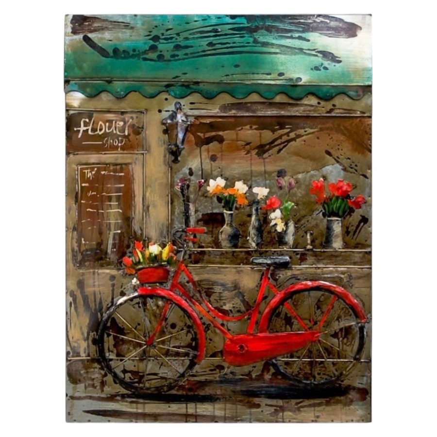 Red Bike - Metal Art