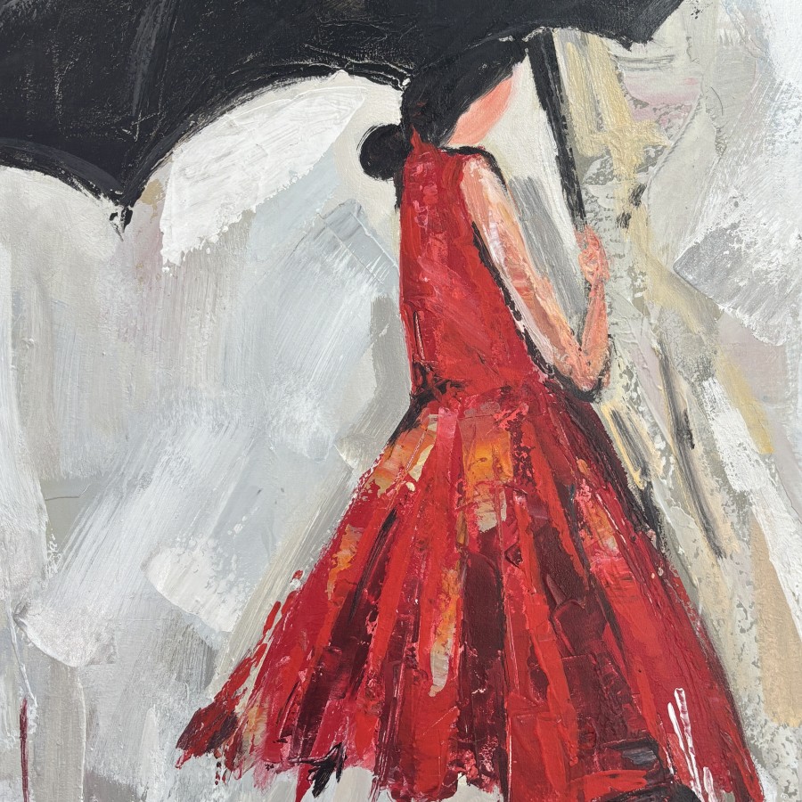 Lady in Red - Painted Canvas