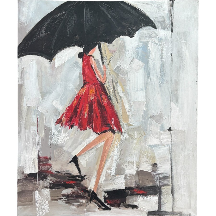 Lady in Red - Painted Canvas