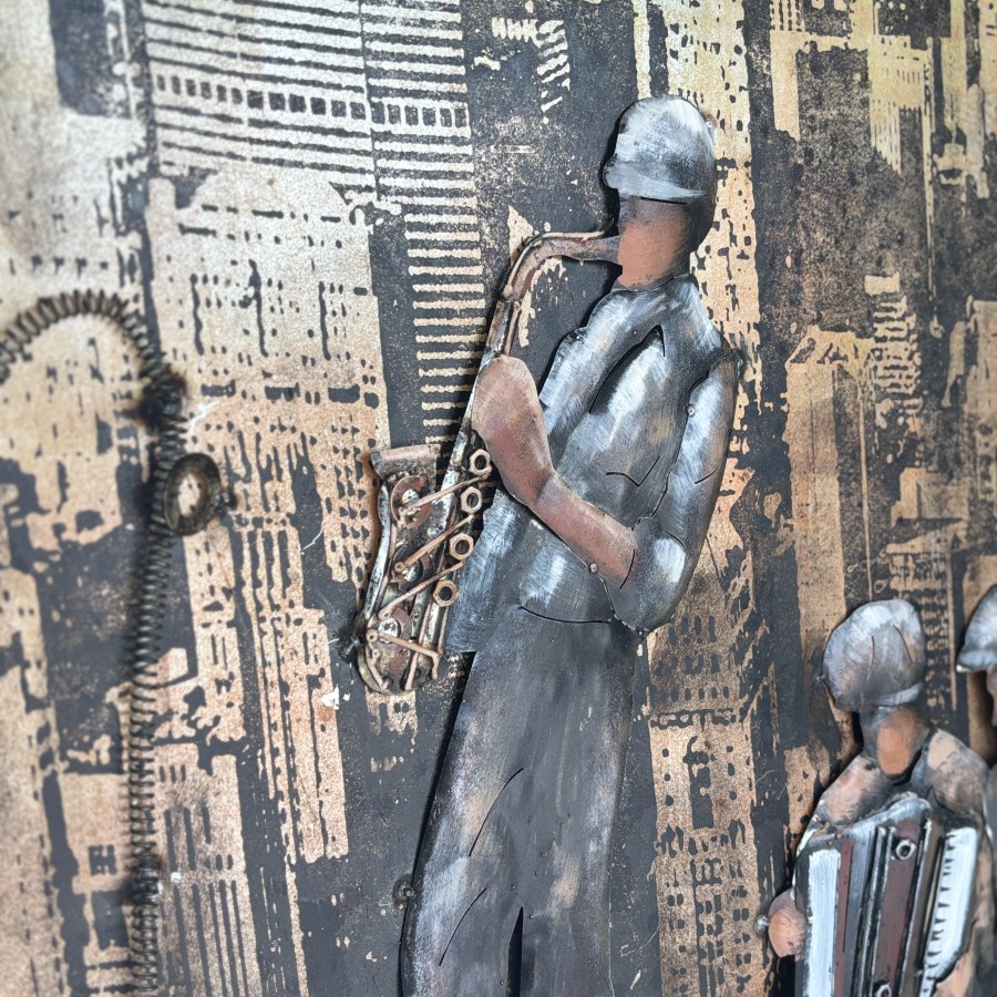 Sax Player - Metal Art