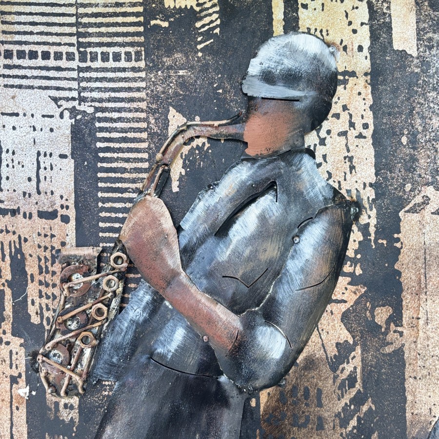 Sax Player - Metal Art