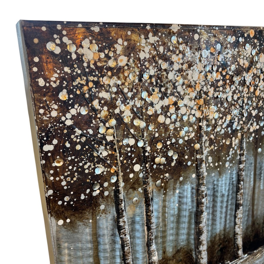 Silver Forest - Brushed Aluminum Art