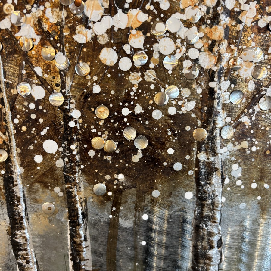 Silver Forest - Brushed Aluminum Art
