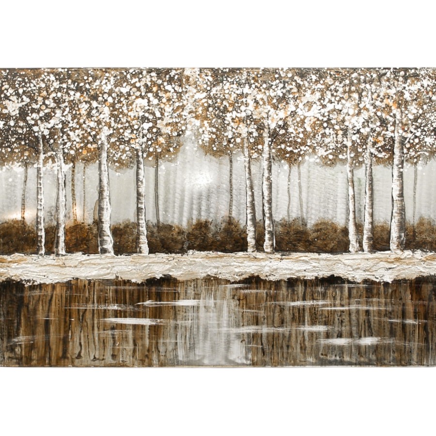 Silver Forest - Brushed Aluminum Art