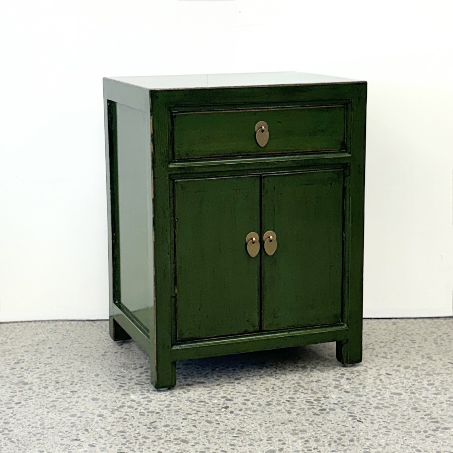 Far East Bedside Cabinet - Emerald