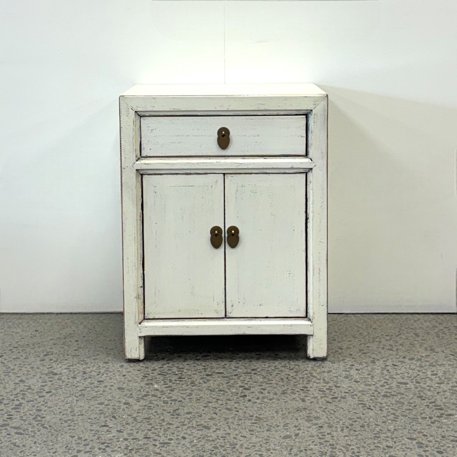 Far East Bedside Cabinet - Ivory