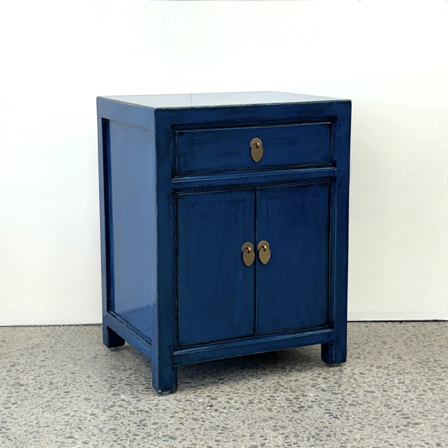 Far East Bedside Cabinet - Royal Blue