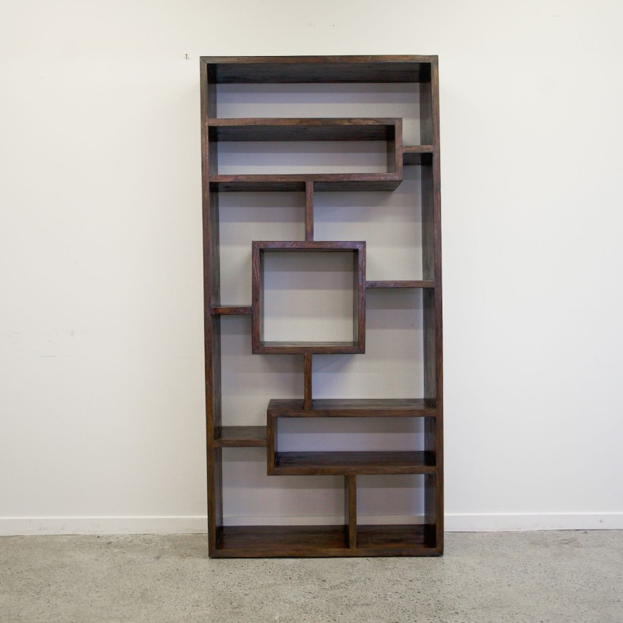Rustic Teak - Abstract Bookcase