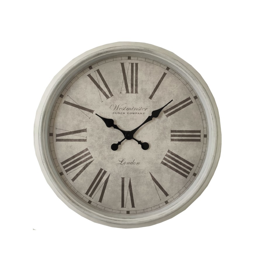 Westminster Clock - Antique White