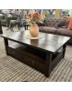 Rustic Teak Coffee Table - 4 Below