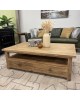 Natural Teak 4 Drawer Coffee Table