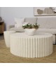 Rocco Round Coffee Table - White Fleck