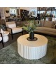 Rocco Round Coffee Table - White Fleck