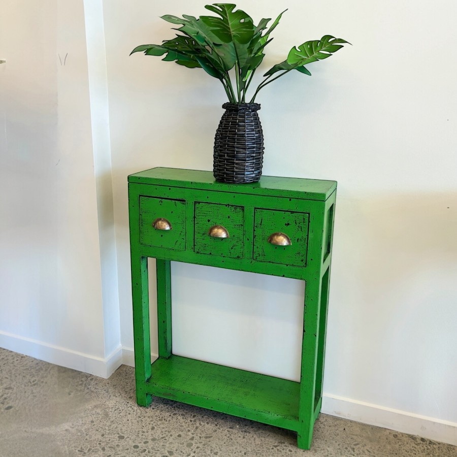 Juniper Console 3 Drawer - Avocado