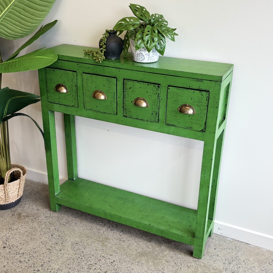 Juniper Console 4 Drawer - Avocado