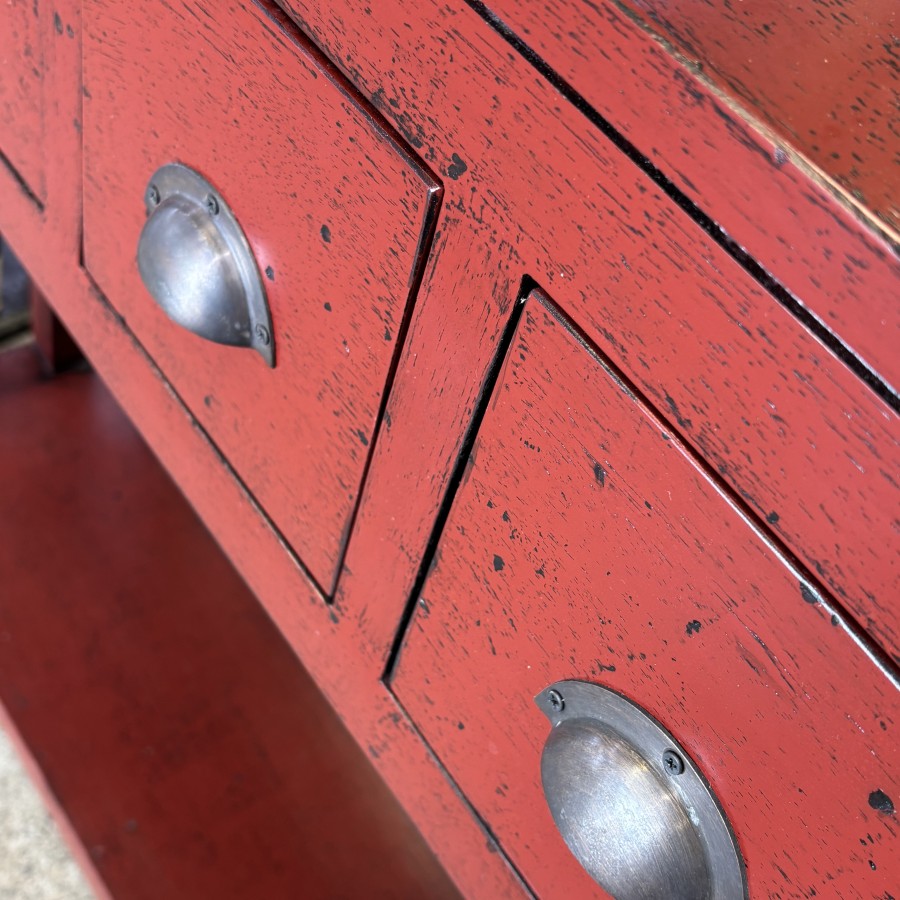 Juniper 6 Drawer Console - Cherry