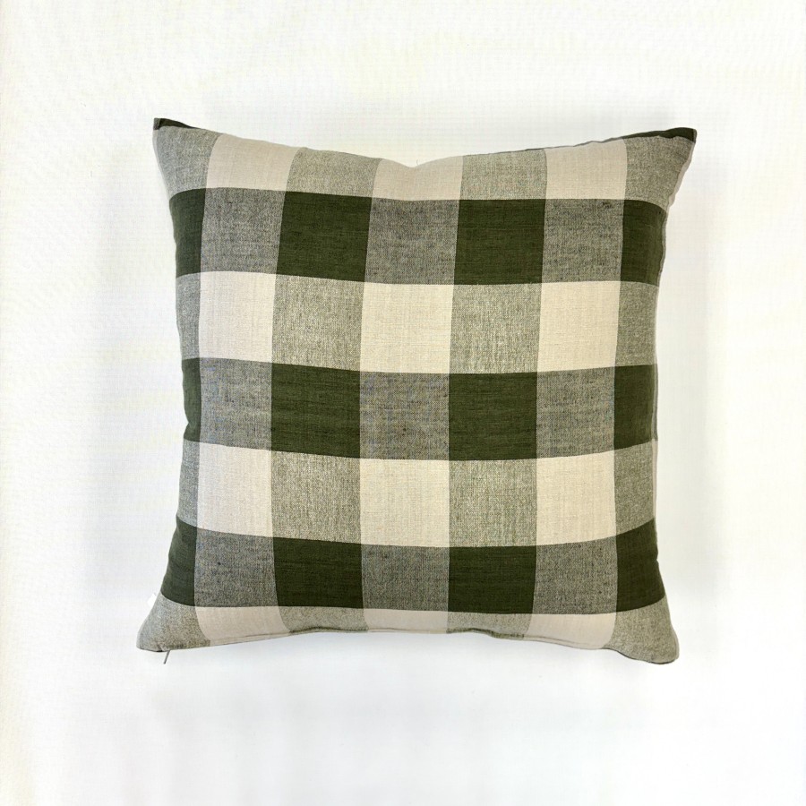 Cambridge Feather Filled Cushion - Clover/Olive