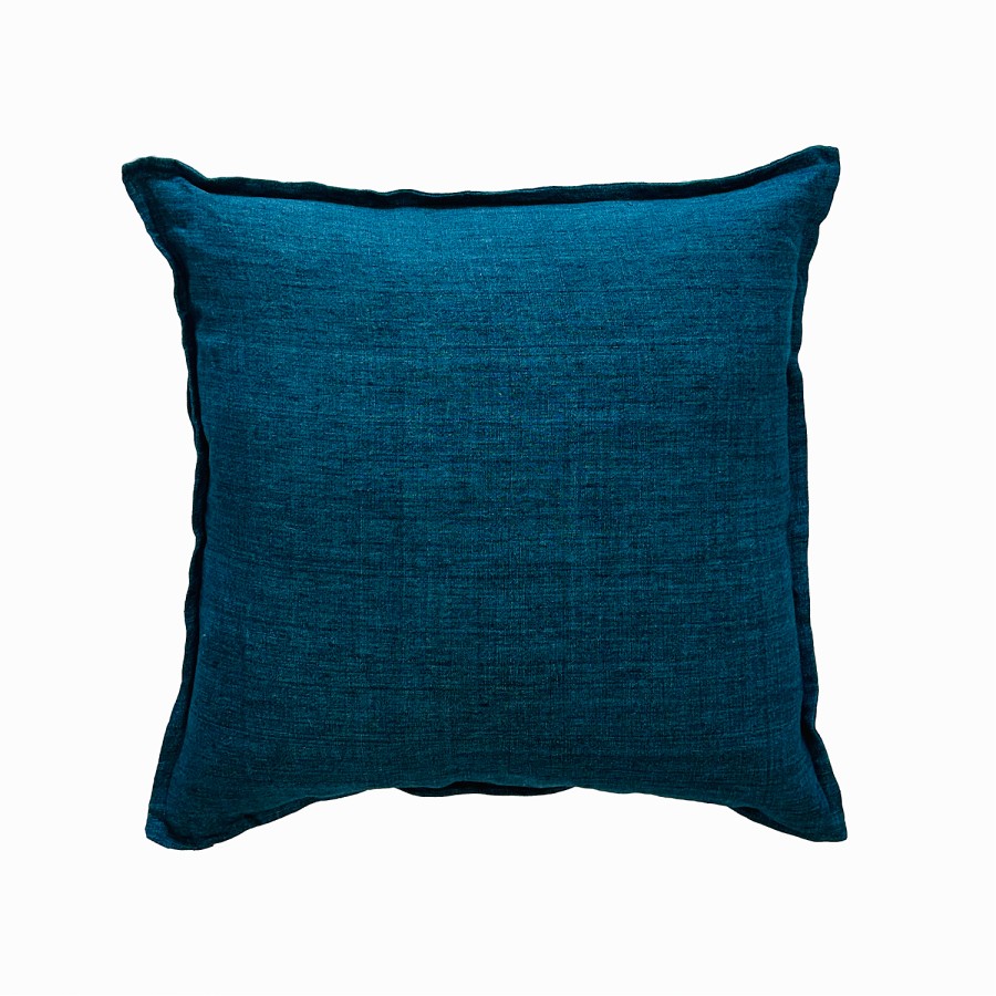 Cambridge Feather Filled Cushion - Petrol Blue