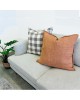 Cambridge Feather Filled Cushion - Brown/Natural Check