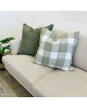 Cambridge Feather Filled Cushion - Sage Check