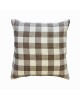 Cambridge Feather Filled Cushion - Brown/Natural Check