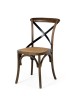 Cross Back Dining Chair - Deep Oak