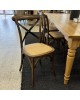 Cross Back Dining Chair - Deep Oak