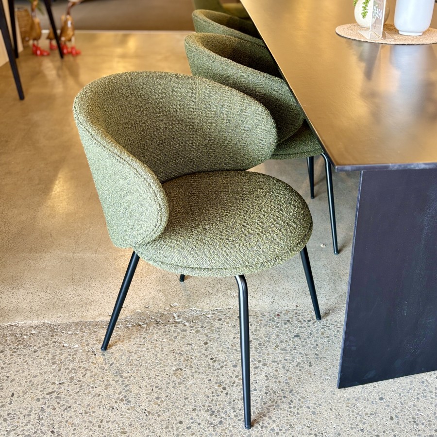 Franco Dining Chair - Green Boucle