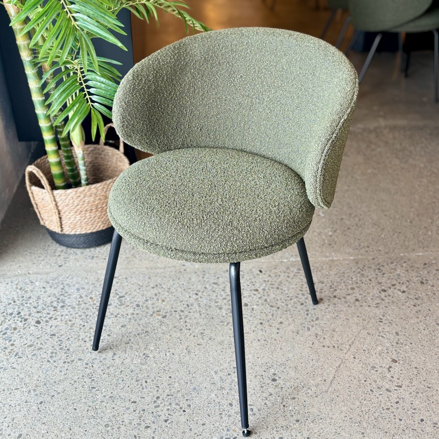 Franco Dining Chair - Green Boucle