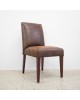 Madrid Brushed Leather Dining Chair - Brown