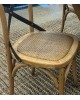 Cross Back Dining Chair - Oak & Antique Metal