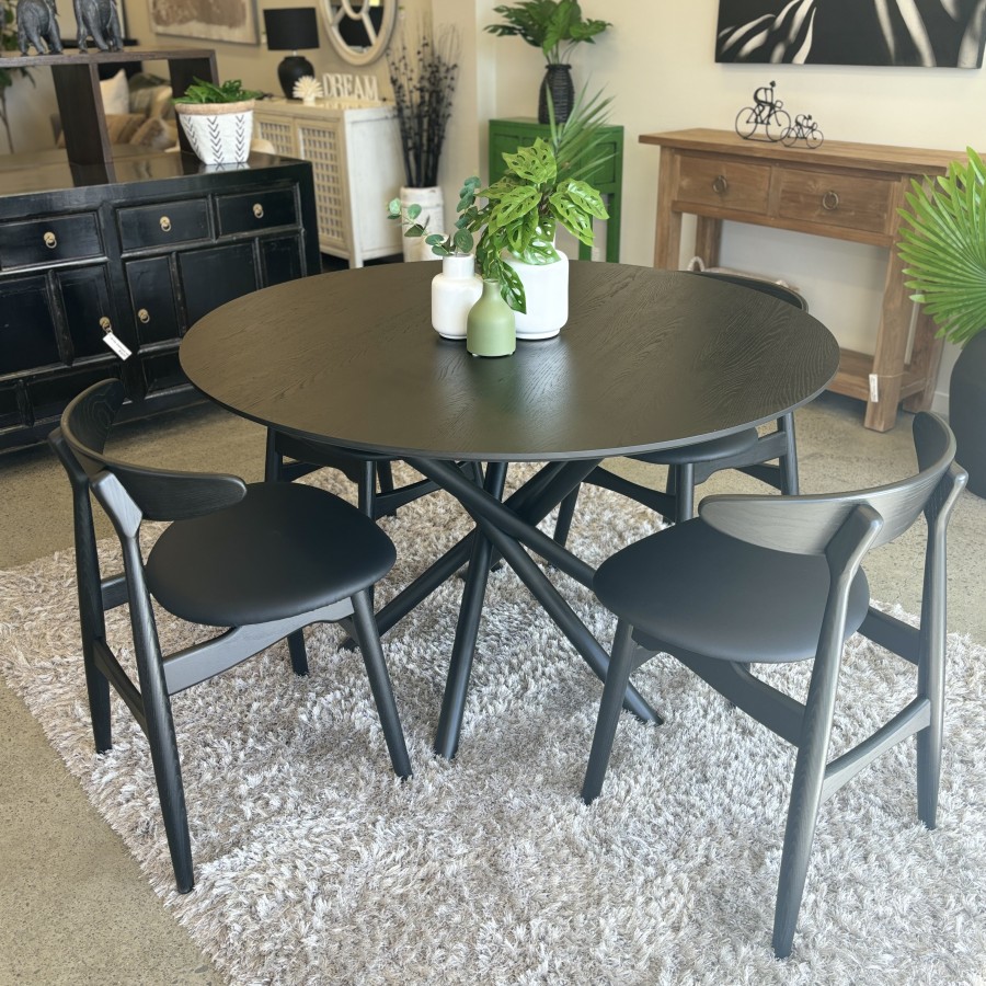 Ava Dining Table - Black Oak