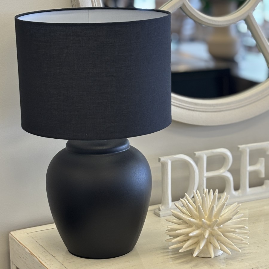 Belle Ceramic Lamp - Black