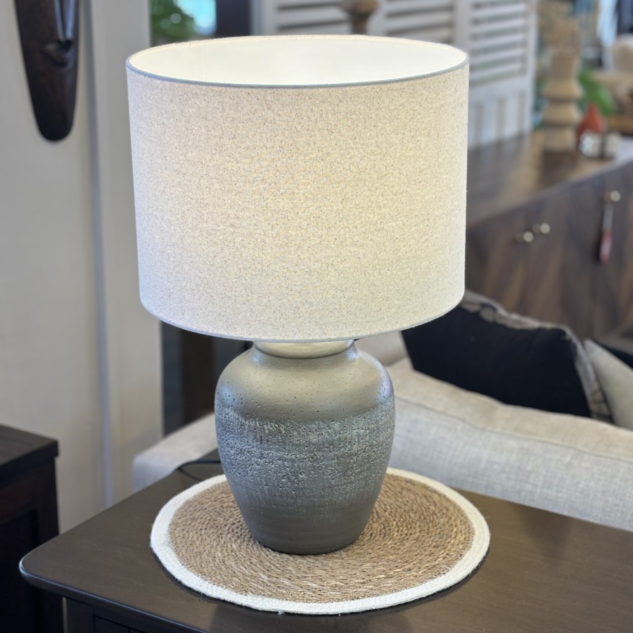 Rustic Stone Table Lamp