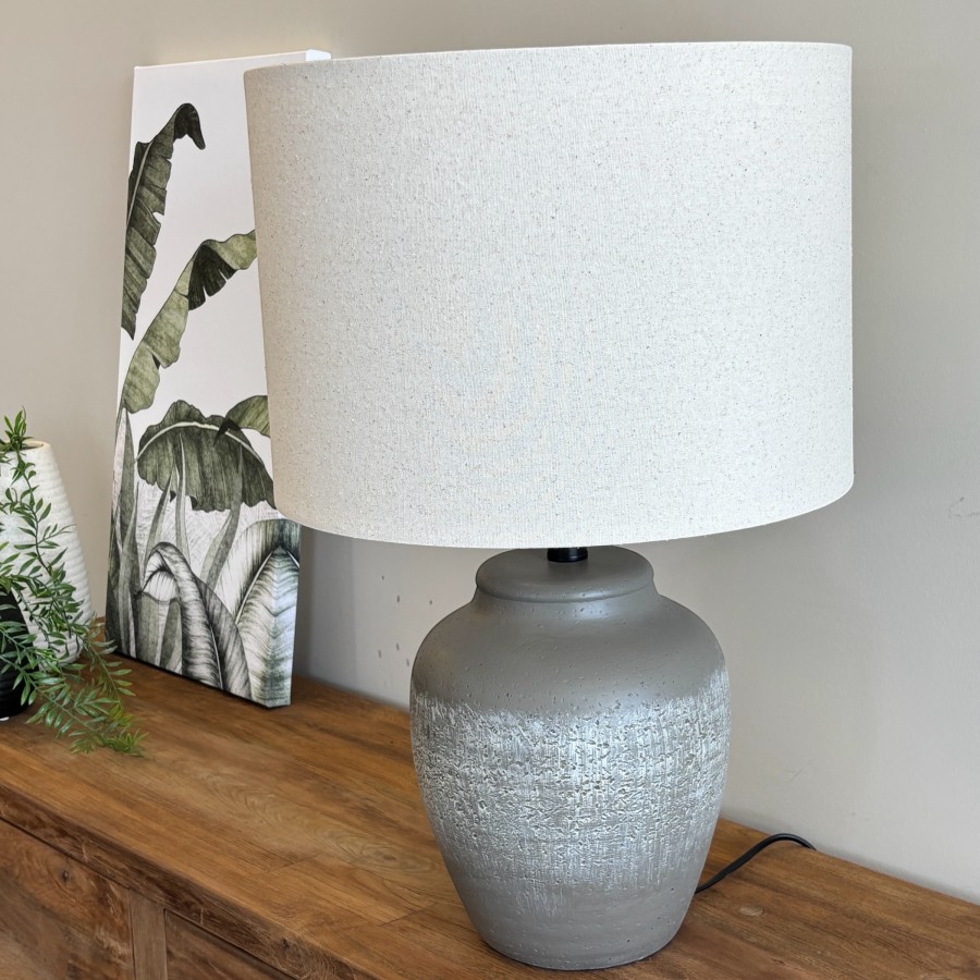 Rustic Stone Table Lamp