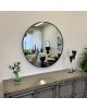 Marcel Round Metal Framed Mirror - Black