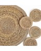 Round Jute Placement - Whitewash