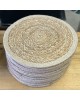 Round Jute Placement - Whitewash