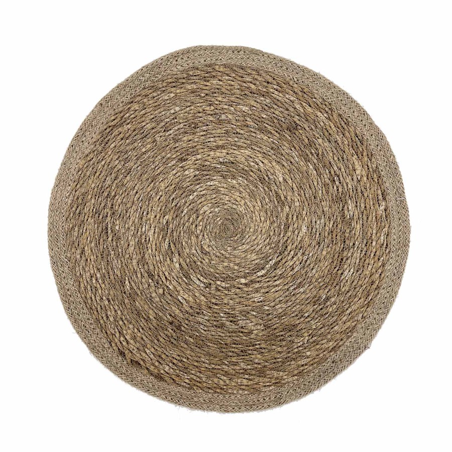 Round Jute Placement - Whitewash