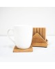 Grooved Timber Coasters - Natural