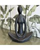 Meditate Sculpture - Black Wash