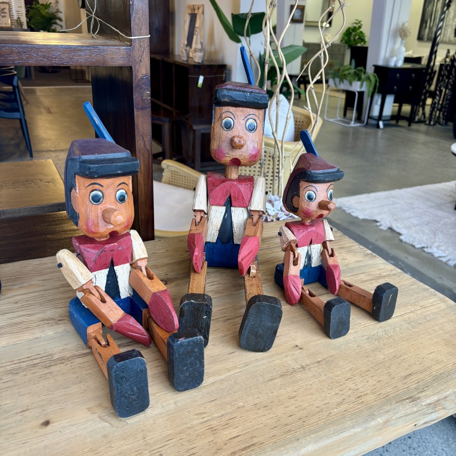 Painted Wooden Ornamental Pinocchio