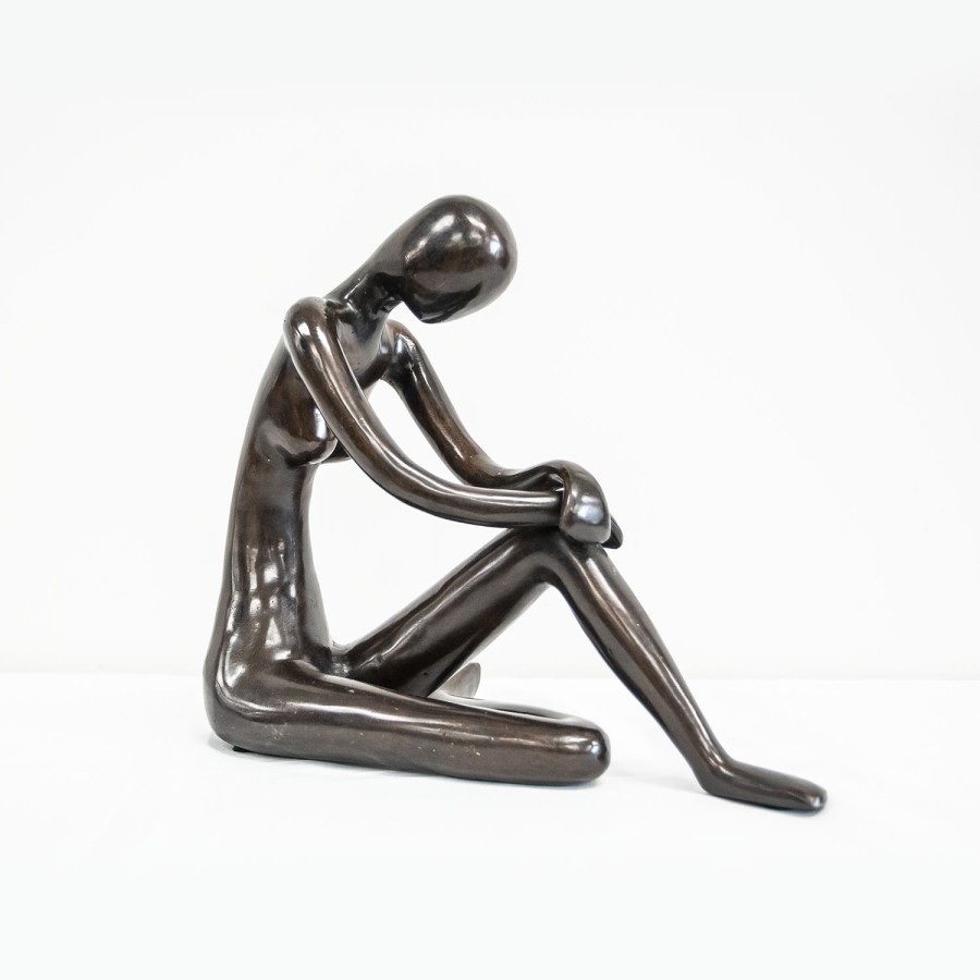 Abstract Bronze Lady - Sitting