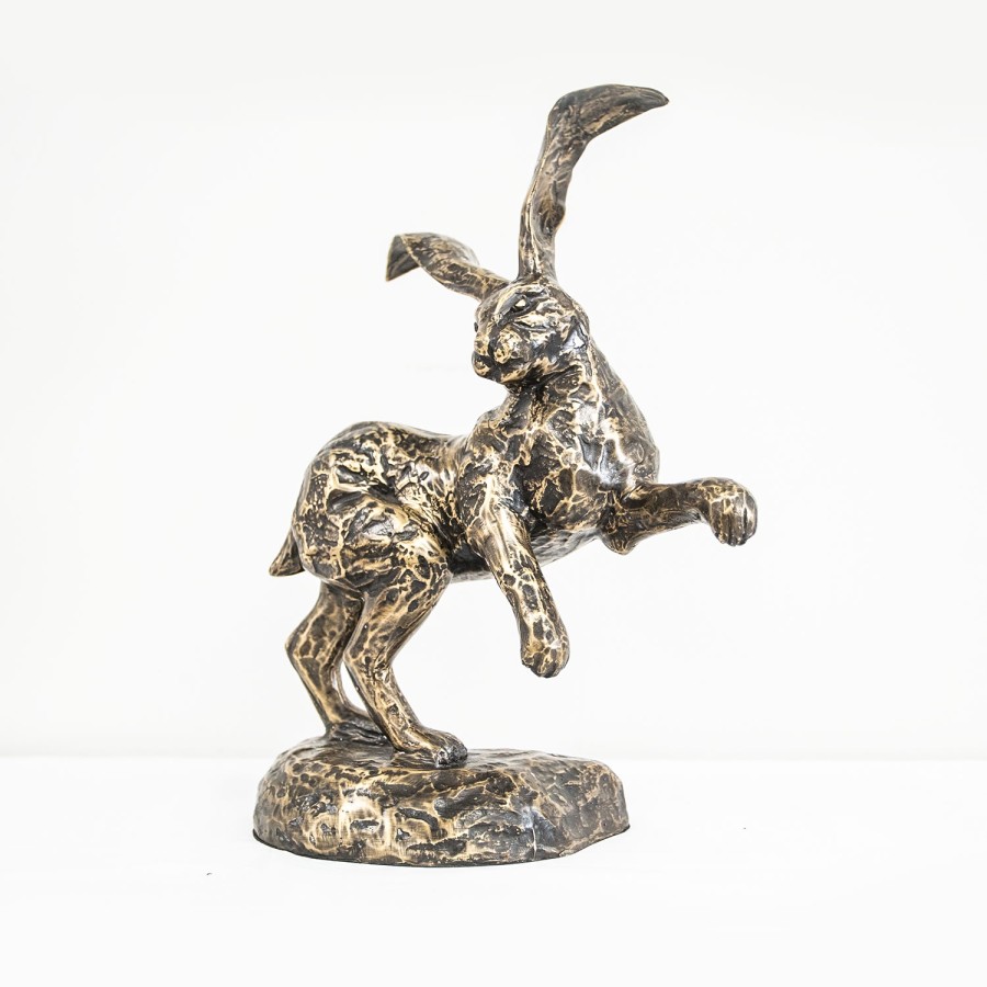 Bronze Figurine - Skipping Hare