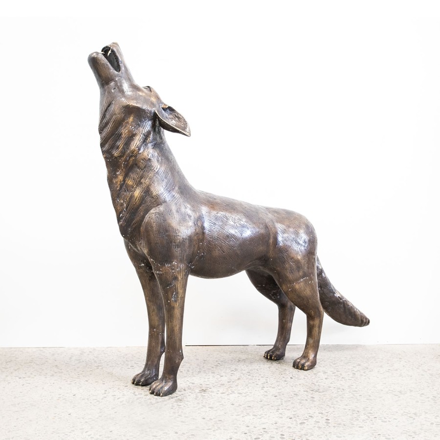 Bronze Howling Wolf