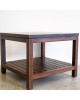 Square Leg Contemporary Side Table in Teak